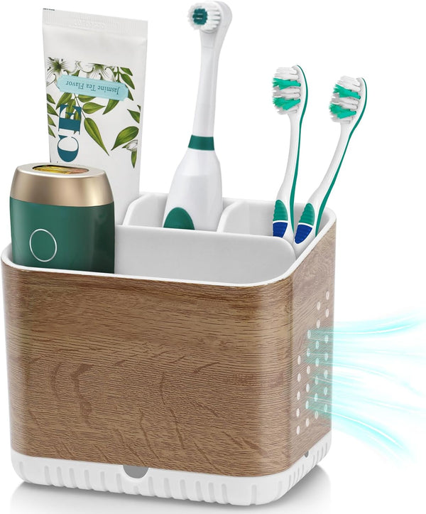 Toothbrush Holders for Bathrooms, Kids Electric Toothbrush and Toothpaste Organizer, 4 Slots Caddy for Countertop