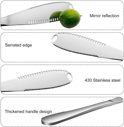 IJPDDRXYN 2 Pack 3-in-1 Stainless Steel Butter Knives with Holes Spreader, Grater & Slicer for Cold Butter, Cheese