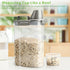 Rice Airtight Storage Container, 3 to 5Lbs Cereal Bin, Pet Food Dispenser with Measuring Cup, BPA Free Clear Plastic