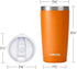 SUNWILL Travel Coffee Tumbler 20 oz - Insulated Mug with Lid, Stainless Steel Cup for Hot and Cold Drinks, Orange