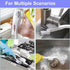 Xemnys Grout Tile Brush, Under Rim Toilet Brush, Crevice Cleaning Brush Gap Cleaner Tool