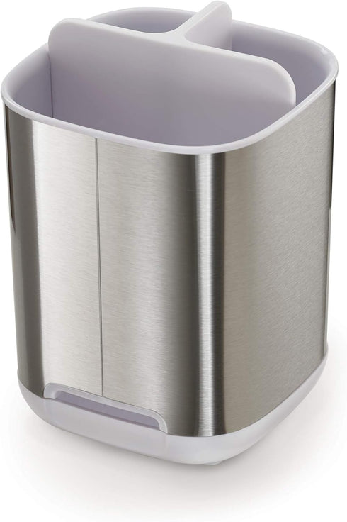 Countertop Joseph Joseph EasyStore Stainless-Steel Toothbrush Holder Bathroom Storage Organizer Caddy, Small