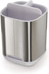 Countertop Joseph Joseph EasyStore Stainless-Steel Toothbrush Holder Bathroom Storage Organizer Caddy, Small