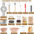 24PCS 9"Round 11"Oval Sourdough Starter Kit, Sourdough Bread Baking Supplies, & Banneton Bread Proofing Basket, Bread