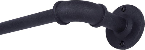Sun Zero SN47073 Bronn Industrial Pipe Blackout Wrap Around Curtain Rod, 36-66" Adjustable Length