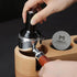 58mm Bottomless Portafilter with Double Shot Filter Basket & Walnutwood Handle, Compatible with Breville Machines