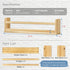 Set 3, 24 Inch Harwaya Natural Wood Wall Bookshelf for Kids Bedroom of Wooden Floating Nursery Book Shelves for Baby