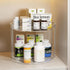 2 Tier Lazy Susan Turntable Organizer - 9.25'' Rotating Spice Rack for Kitchen, Pantry, and Bathroom Vanity