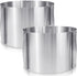 Hushee 2 Pcs Cake Mold, 15 cm High Adjustable Cake Ring for Baking, Round Stainless Steel Bakeware