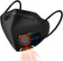 Bwinmak Fashion Wearable Air Purifier USB Exhaust Fan for Masks, Cooking, Training, Outdoor Sports - Black