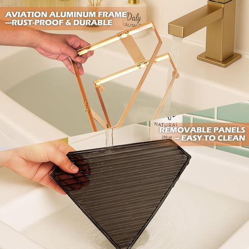 Counter 2 Countertop YUPER Corner Bathroom Organizer, Tier Corner Shelf for Perfume, Makeup Organizer, Skincare