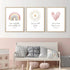 Pennclys 3 12x16 Inch Boho Nursery Wall Art Pieces Bible Verse Nursery Art Christian Girls Nursery Wall Art Heart