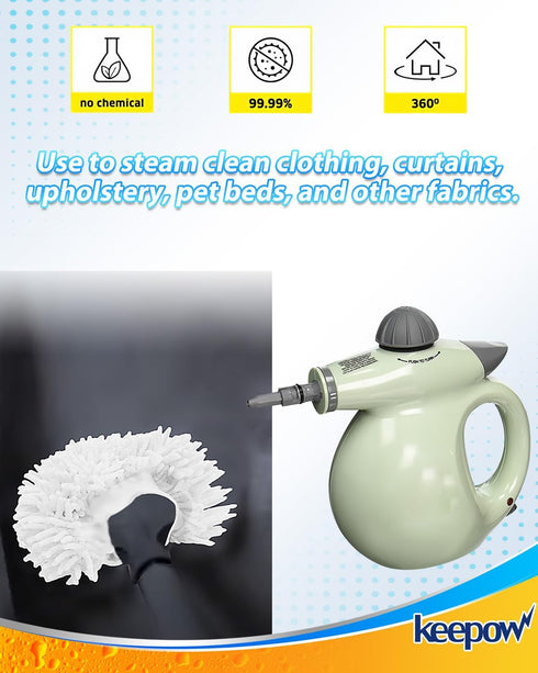 8 PCS Universal Microfiber Cloths for Handheld Steam Cleaner Accessories Compatible with Bissell Steam Shot Omni