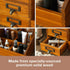 Wooden Makeup Organizer, Rustic Vanity Tray for Bathroom Countertop, Skincare and Perfume Storage