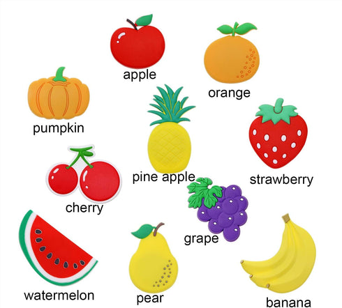 Penta Angel Rubber Fruit Fridge Magnets, 10Pcs Large Refrigerator Magnets for Office Photo Cabinet Bulletin Board