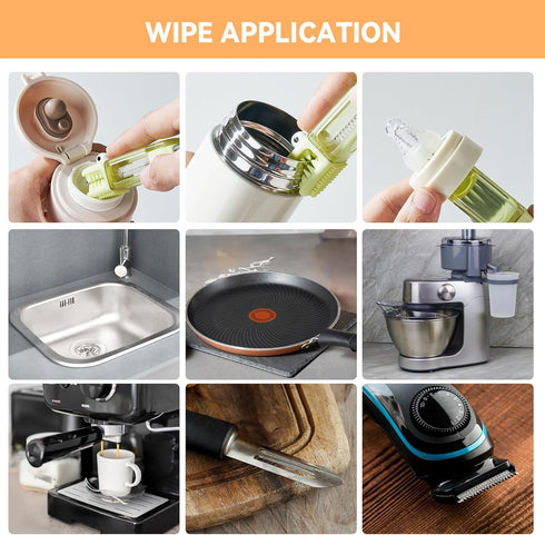3 in 1 Cup Lid Gap Cleaning Brush Set, Multifunctional Silicone Bottle Cleaner, Home Kitchen Crevice Tools (3Pcs)