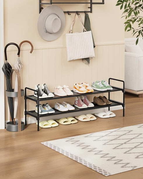 Closet, Closet 36.1" 2 Kitsure Shoe Rack for Shoe Organizer for Front Door Entrance, Stackable Shoe Shelf, Detachable