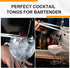 Yaomiao 4 Packs Bar Tweezers, 8 Inch Long Garnish Tongs, Stainless Steel Korean BBQ Tongs for Bartender Cooking