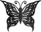 CREATCABIN Butterfly Metal Wall Art Decor, Black Iron Hanging Ornament, Wall Sculpture Gift for Home Office