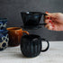 Asayu Japan Ceramic Coffee Pour Over Maker Set, Dark Navy Blue, Slow Brewing Paper Filter Holder and Dripper