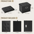17x13x13in COSYLAND Ottoman with Storage Folding Leather Ottoman Footrest Foot Stool Black Ottoman for Room Small