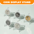 24 Pack Acrylic Coin Display Stand, Clear Mini Easel for Sport Cards, Baseball Cards, Challenge Medals