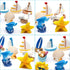 BLLREMIPSUR 10 Sailboat PCS Miniature Beach Figurines - Mini Shell Dolphin Starfish Decorations, Ocean Diorama