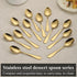 Gold Teaspoons Set of 12, Stainless Steel Soup, Dessert, Coffee, Stirring Spoons for Home or Restaurant