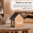 Dimmer Driini Digital House-Shaped Alarm Clock with Temperature Display (Light Wood) Modern Aesthetic - Cute Cube Frame