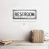 Restroom Metal Sign, 6"x16", Retro, Rustic