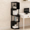 Furinno Basic Book Shelf, 4-Tier Bookshelf, Bookcase with Zigzag Corner Shelf, 14.2