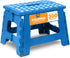 Utopia Home Folding Step Stool, Lightweight Plastic Foot Stool, 9 Inch Height, Holds Up to 300 lbs, Pack of 1 (Blue)