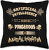 Funny AI Tech Geek Sarcastic Tan Throw Pillow, 16x16, Multicolor