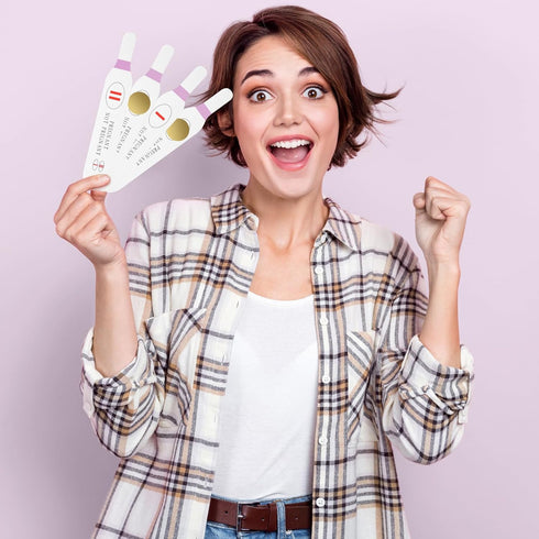 Sinload 80-Piece Scratch-Off Pregnancy Test Game for Baby Showers (Pink)