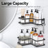 2 Pack, 2 YASONIC Corner Shower Caddy No Drill Adhesive Shower Storage Shelves, Rustproof Stainless Steel Wall Mounted