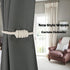 BEL AVENIR Magnetic Cotton Curtain Tiebacks, Decorative Drapery Holdbacks with Exquisite Knot, 6 Pack