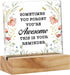 Inspirational Desk Decor Sign, Sometimes You Forget You're Awesome Acrylic Plaque for Home Office Decoration Gift