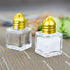 Set of 5 Mini Salt and Pepper Shakers, 0.5 oz Glass Cube Mini Spice Shaker with Funnel for Wedding, Party, Home, Kitchen
