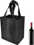 6 Bottle Wine Carrier Tote, Reusable Non-Woven Wine Travel Bag with Carry Handle for Picnic, Camping