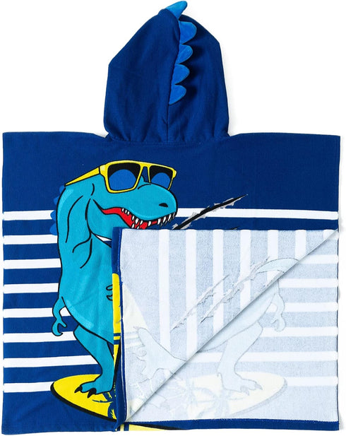 Hooded Microfiber Beach Towel for Kids - Fun Designs for Pool Days