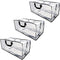 Clear Storage Bags, 3 Pack Zippered Moving Bags, Heavy Duty Transparent Totes for Packing and Organizing