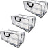Clear Storage Bags, 3 Pack Zippered Moving Bags, Heavy Duty Transparent Totes for Packing and Organizing