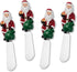 Supreme Housewares Santa Claus Cheese Spreaders, Hand-Painted Resin Handles, Set of 4