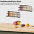 Wall Mounted Spice Rack, Hanging Spice Organizers, Kitchen Condiments Storage for Space Saving (2pcs, Black) by Dalanpa