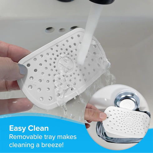 SlipX Solutions Strong Hold Soap Saver, Suction Cup Soap Holder, Must Have Universal Kitchen & Bathroom Shower
