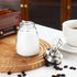 6OZ TIWPAJS Glass Sugar Dispenser with Stainless Steel Lid, Automatic Pour Spout, Sugar Container for Coffee Bar, Sugar