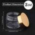 SATINIOR 6 Pack 2 oz Plastic Jars with Lids, Wide-mouth Refillable Leakproof Round Empty Jars for Travel