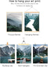 HoozGee Travel Wall Art Prints Scandinavia Mountain Pictures Canvas Print Natural Landscape Decor (8"x10" UNFRAMED)