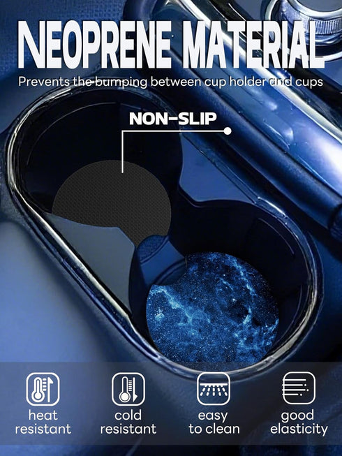 WOCOCN Car Coasters, 2.75inch Anti Slip Cup Holder Coasters for Car, Pack of 2 (Blue Sky)