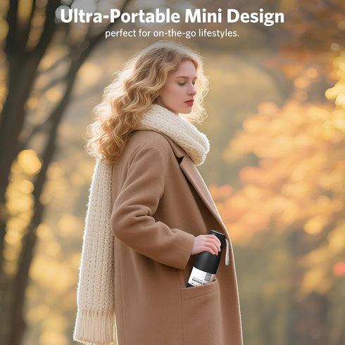 Hydro Insulated Thermal Flask Water Bottle 350ml, Midnight Black, Stainless Steel, Reusable for Hot or Cold Drinks